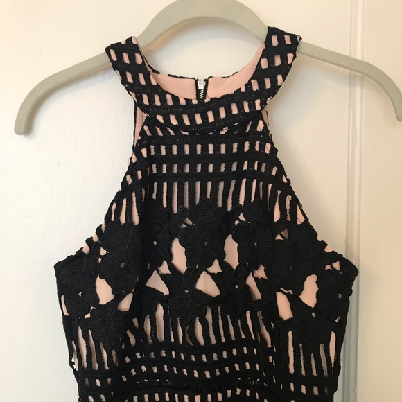 SOLD NWT Lulu’s Luxe Love Black Nude Lace Dress - Picture 6 of 13